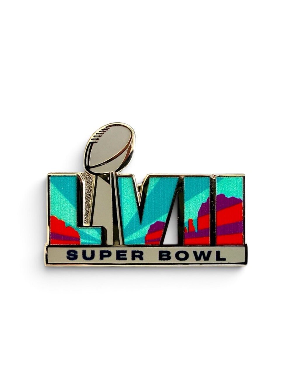 Official Philadelphia Eagles v Kansas City Chiefs Super Bowl LVII Chrome Pin